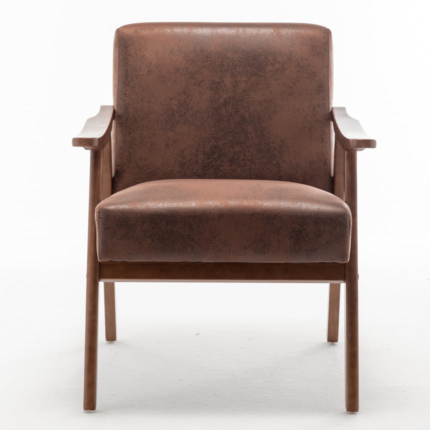 Medieval modern chair, solid wood frame living room chair, accent chair with ultra thick backrest - Julia M LifeStyles