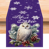 Owl Linen Table Flag Christmas Day Table Decoration Tablecloth Kitchen Restaurant Tablecloth Tea Table Cloth