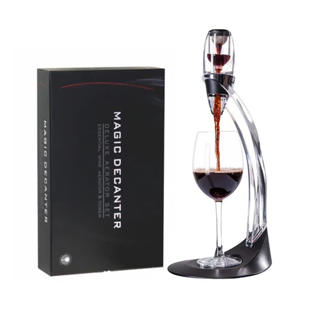 Wine Aerator Decanter Pourer Spout Set With Filters Purifier Stand Diffuser Air Aerating Strainer Aerator Wine for Dining Bar Julia M Home & Kitchen