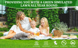 2FTX10FT Outdoor Artificial Grass Runway Blanket, Thick and Realistic Fake Grass Roll Decoration 1.38 "Pile Height