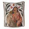 Artistic Cotton-Acrylic Knit Throw Blanket – Elegant American Style Designs
