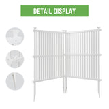 Privacy Screen Panels Kit Air Conditioner Trash Can Enclosure Vinyl white color