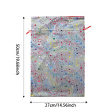 Christmas gift bag, gold foil five pointed star children's gift bag, Dutch velvet rainbow drawstring gift bag eprolo