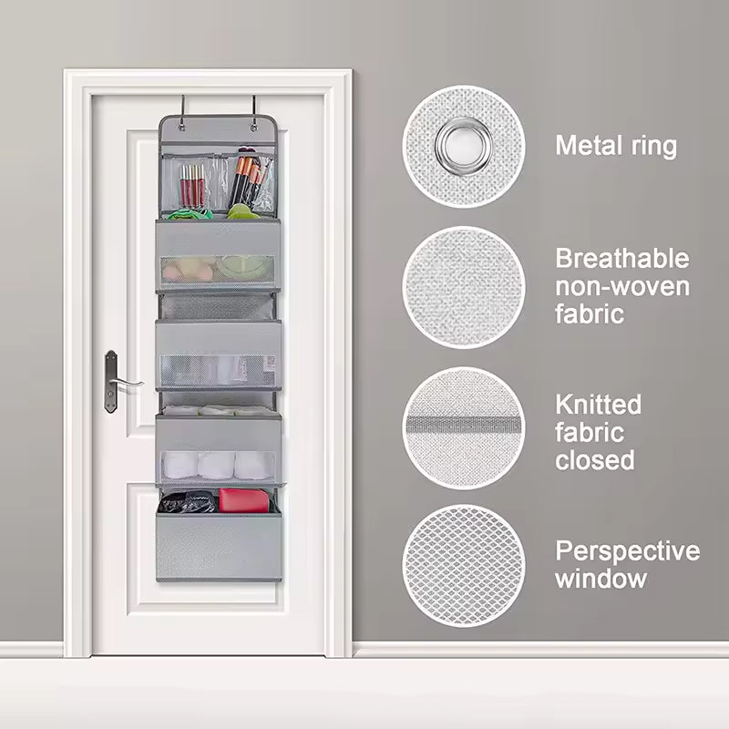 5 - Shelf Hanging Storage: Anti - Tilt, 5 large pockets. Good for bedroom, bathroom, living room (behind - door use). - Julia M LifeStyles