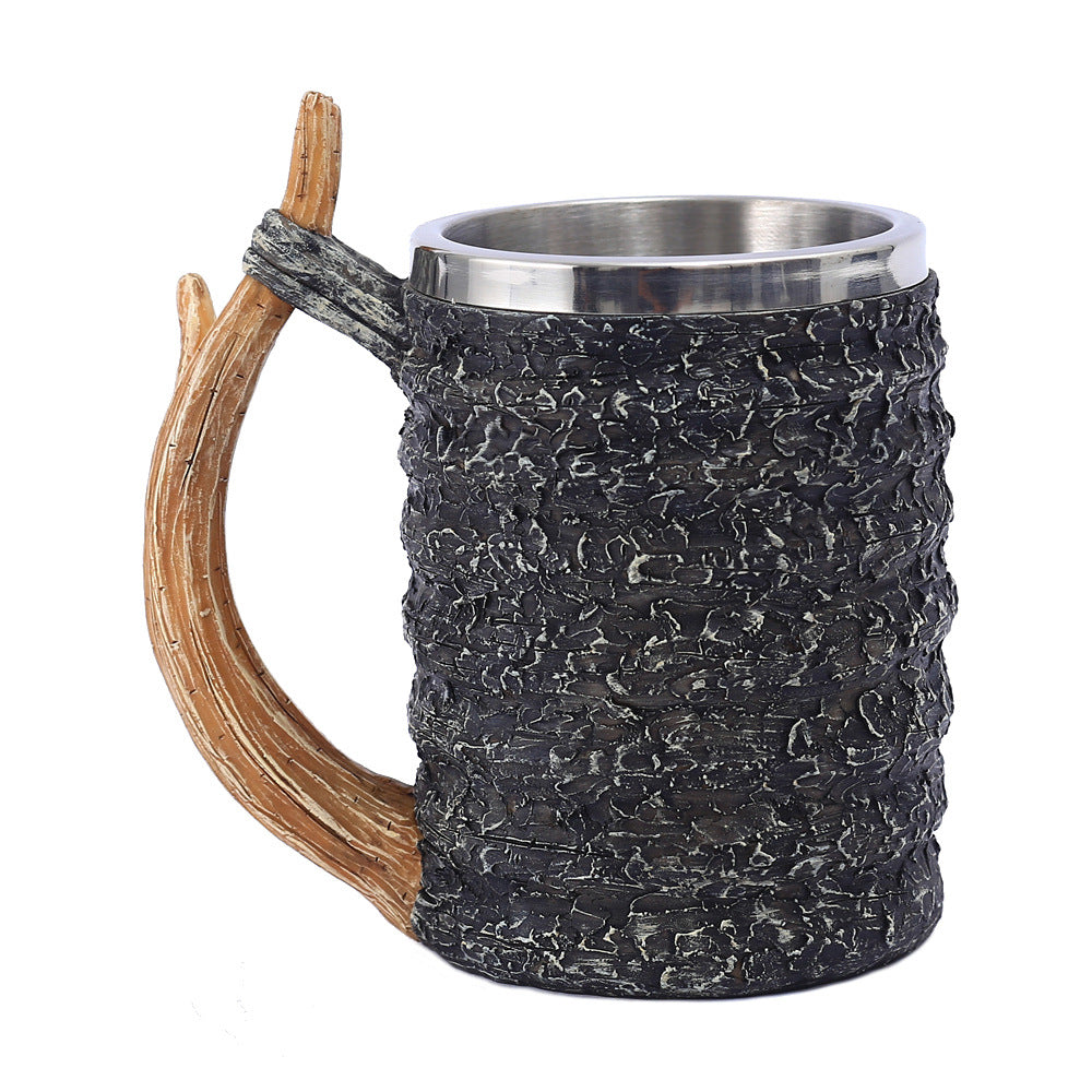 Original Tree Branch Mug - Rustic Log Design Beer Cup