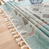 Linen Ethnic Style Linen Washable Tablecloth Pastoral Style Tablecloth Rectangular Table Flag Table Mat Tea Table Tablecloth