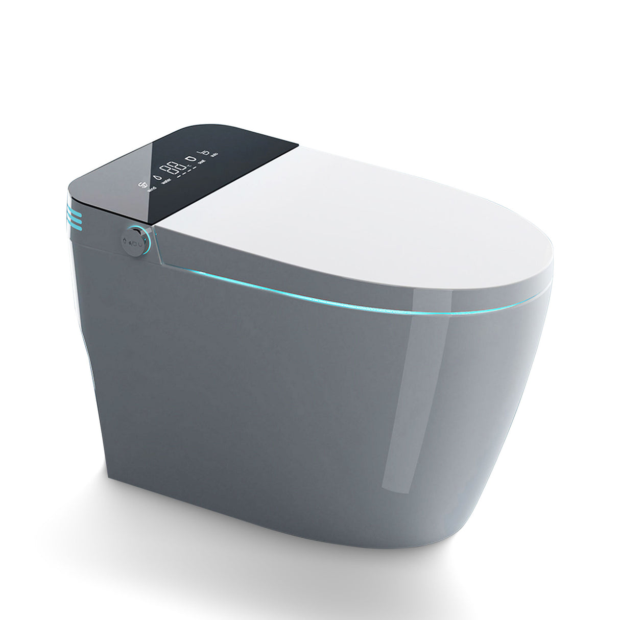 Smart Toilet with Heating, Portable Toilet with Automatic Opening and Closing, 1.28GPF Water Tank Free Toilet, White