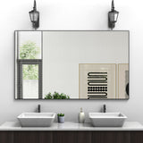 60 "x36" oversized modern square bathroom mirror with Balk frame decorative large wall mirror aluminum frame vertical or horizon - Julia M LifeStyles