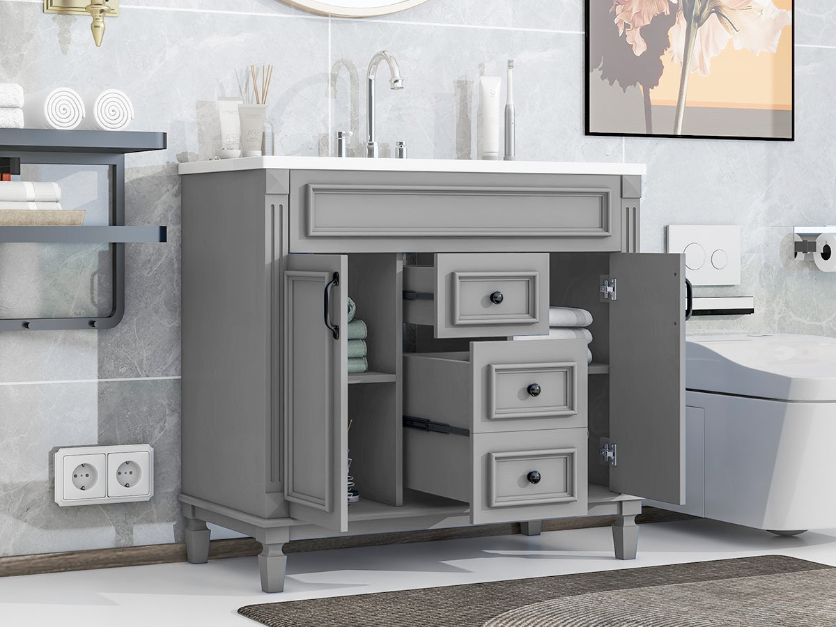 36'' Bathroom Vanity with Top Sink