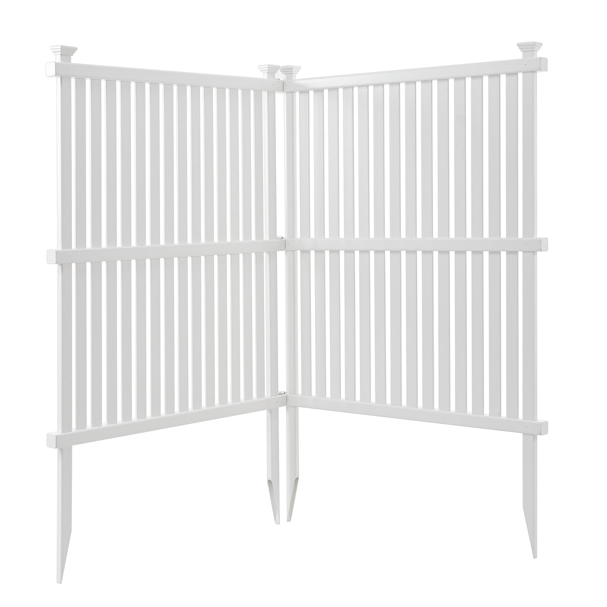 Privacy Screen Panels Kit Air Conditioner Trash Can Enclosure Vinyl white color