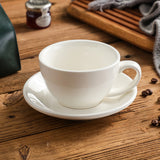 Nordic Ceramic Latte Cup – 300ml Artisan Coffee Cup with Contrast Rim