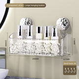Suction tray rack bathroom shelf no punch bathroom wash table hanging basket wall hanging wall receiving rack