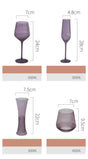 Purple Frosted Glass Wine Goblet: Elegant Champagne Cup Julia M Home & Kitchen