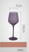Purple Frosted Glass Wine Goblet: Elegant Champagne Cup Julia M Home & Kitchen