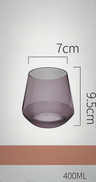Purple Frosted Glass Wine Goblet: Elegant Champagne Cup Julia M Home & Kitchen