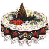 Christmas circular tablecloth home decoration indoor and outdoor desktop decoration cloth Julia M Home & Kitchen