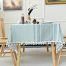 Nordic Christmas Table Cloth Hollow Tassel Table Cloth Solid Color Long Stripe Jacquard Table Cloth Tea Table Mat Cotton Linen Julia M Home & Kitchen