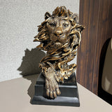Creative Lion Head Decoration Home Living Room Resin Wine Cabinet Decoration