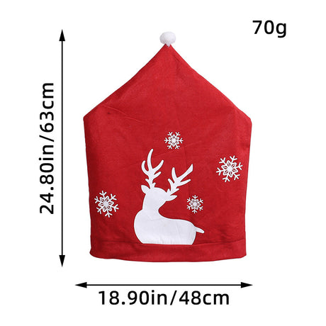 Christmas Bell Chair Cover Snowman Chair Cover Restaurant Bar Table Decoration