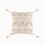 Tassels Cushion Cover 45x45cm Beige White Pillow Covers Decorative Pillow Case Square Home Boho Decor Macrame Pillowcase