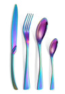 Luxury 24-Piece 304 Stainless Steel Cutlery Set - Dishwasher Safe Silverware Julia M Home & Kitchen