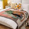 Artistic Cotton-Acrylic Knit Throw Blanket – Elegant American Style Designs