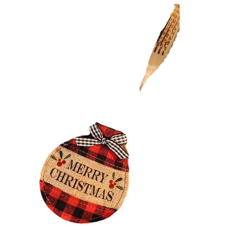 Christmas Socks Knife and Fork Set Table Decoration Embroidery Christmas Props Knife and Fork Set Christmas Decoration Pendant Julia M Home & Kitchen