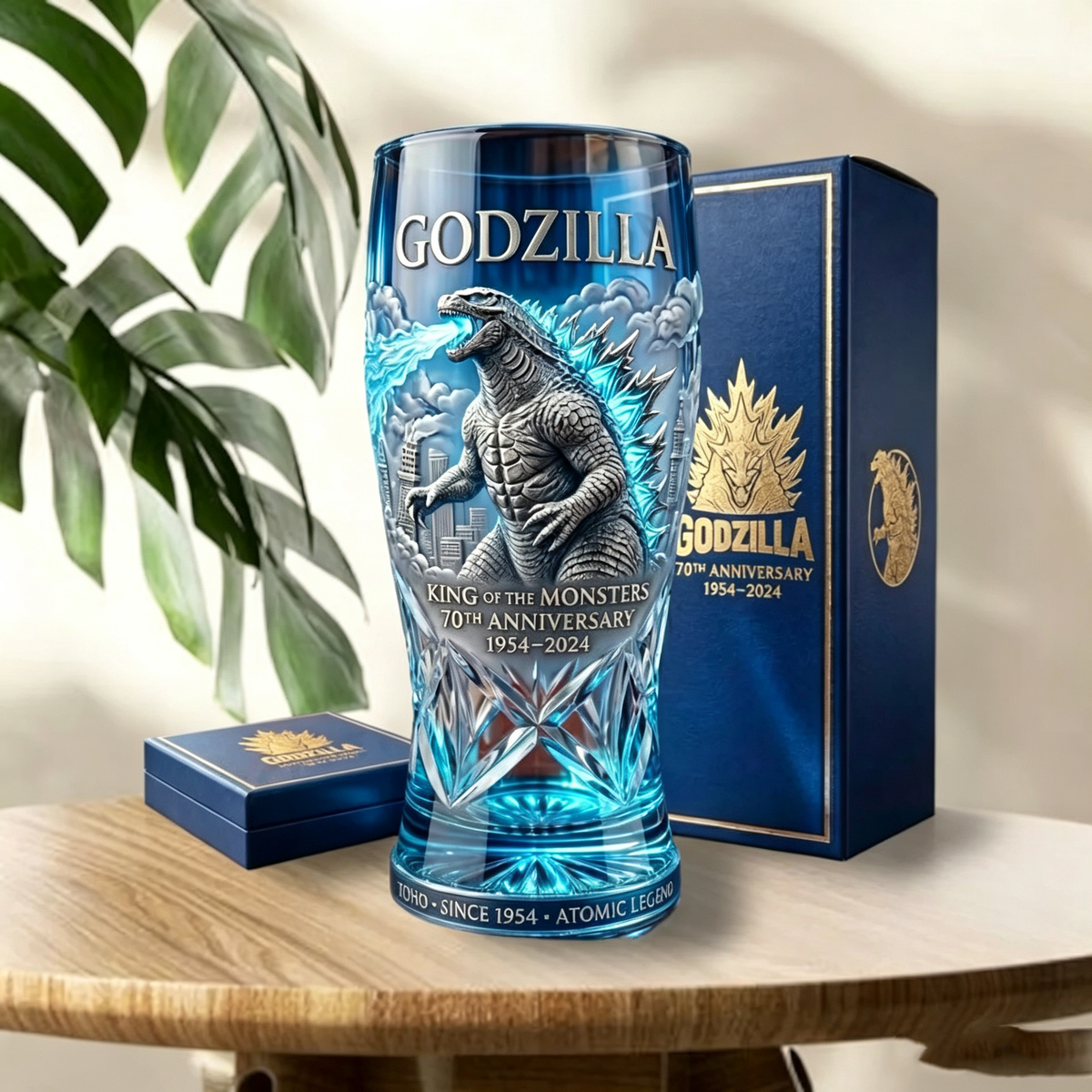 Colored glass bottle beer glass