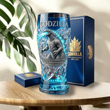 Colored glass bottle beer glass