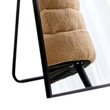 Aluminum Alloy Metal Frame Wall-Mounted Full-Length Mirror Black 65 x 23"