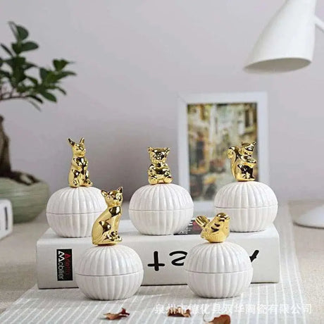 Eco-Chic Ceramic Animal Jar - Julia M LifeStyles