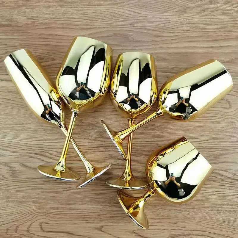 Sophisticated Electroplated Gold Crystal Champagne Glass - Julia M LifeStyles