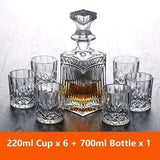 Exquisite 7-Piece Crystal Glass Wine Decanter Set - Julia M LifeStyles