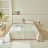 Beige Floral Reversible Quilt Set - 3 Pieces, Twin/Queen Size - Julia M LifeStyles