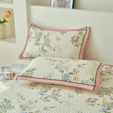 Elegant Beige Floral Reversible Quilt Set - Twin/Queen Size Julia M LifeStyles