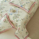 Elegant Beige Floral Reversible Quilt Set - Twin/Queen Size Julia M LifeStyles