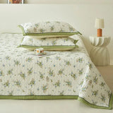 Elegant Beige Floral Reversible Quilt Set - Twin/Queen Size Julia M LifeStyles