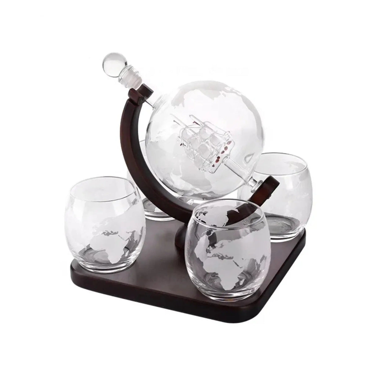 Creative Glass Decanter Set - Elegant Whiskey & Wine Globe Dispenser - Julia M LifeStyles
