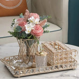 Elegant Crystal Tissue Box and Remote Control Holder - Julia M LifeStyles