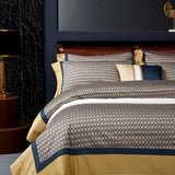 Premium Pima Cotton 4-Piece Bed Sheet Set in Geometric Design - Julia M LifeStyles