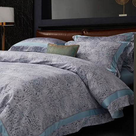 Premium Pima Cotton 4-Piece Bed Sheet Set in Geometric Design - Julia M LifeStyles