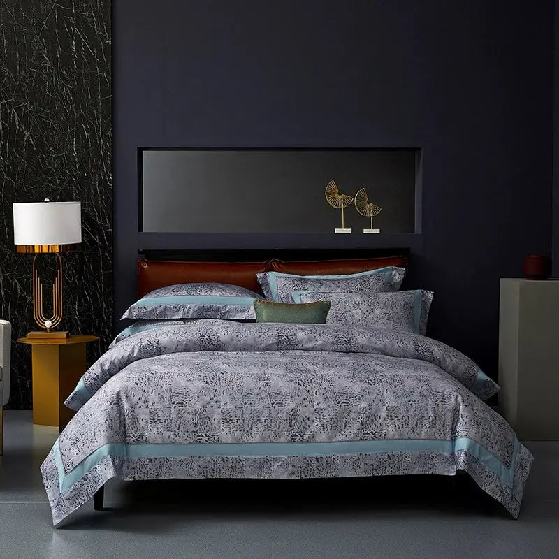 Elegant Geometric 4-Piece Pima Cotton Bed Sheet Set Julia M Home & Kitchen