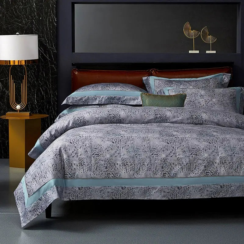 Elegant Geometric 4-Piece Pima Cotton Bed Sheet Set Julia M Home & Kitchen