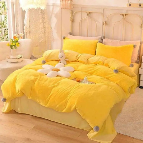Cozy Geometric Plush Bedding Set - Julia M LifeStyles