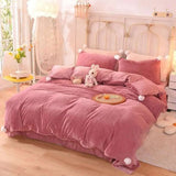 Cozy Geometric Plush Bedding Set - Julia M LifeStyles