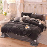 Cozy Geometric Plush Bedding Set - Julia M LifeStyles