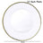 Glass Cutlery Salad Bowl Dinner Plate Soup Bowl Golden Edge Flat Plate Dinnerware Transparent Food Tray Glass Tableware 1pcs - Julia M LifeStyles