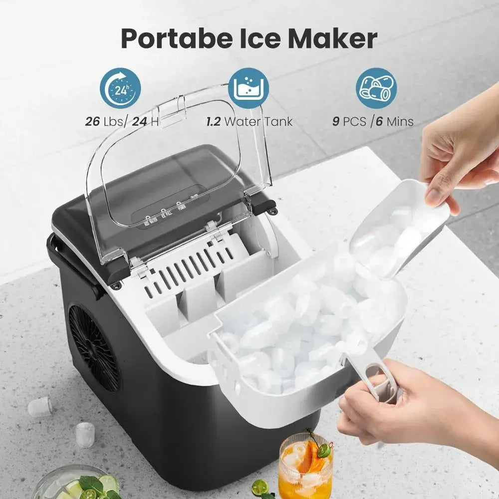 Elegant Ice Master: Self-Cleaning, 26Lbs/24H 🌟 - Julia M LifeStyles