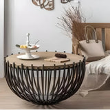 Elegant Round Metal Coffee Table - Julia M LifeStyles