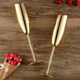 Elegant Stainless Steel Beveled Champagne Goblets - Julia M LifeStyles